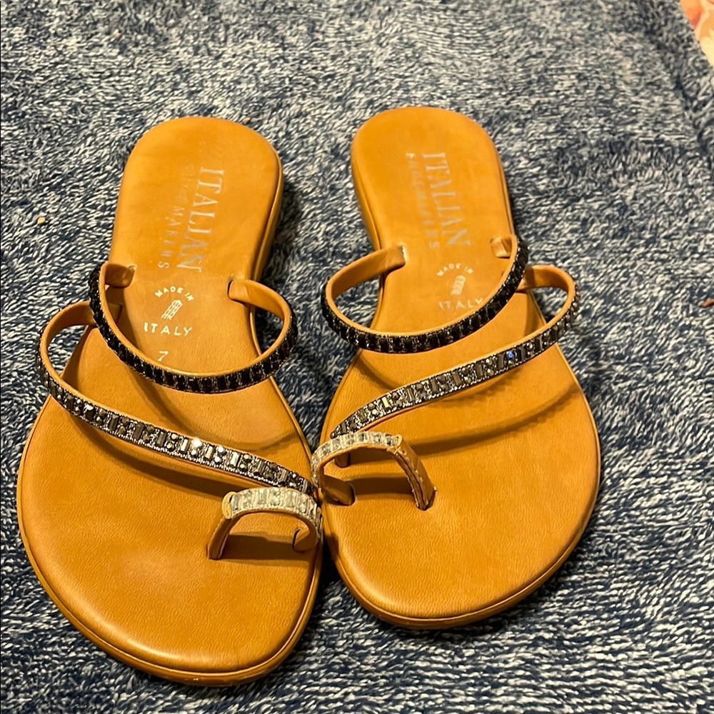 Italian Shoemakers Brown Strappy Sandals